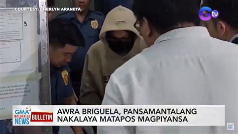 Awra Briguela released from police custody after posting bail.